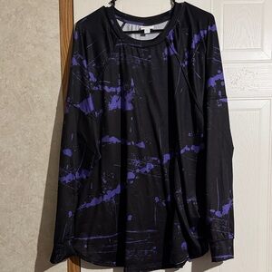 Black and Purple Long Sleeve Shirt